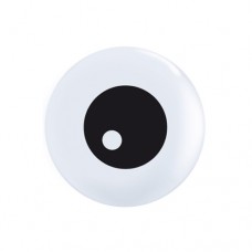 Friendly Eyeball Topprint White Latex Balloon Qualatex 5"